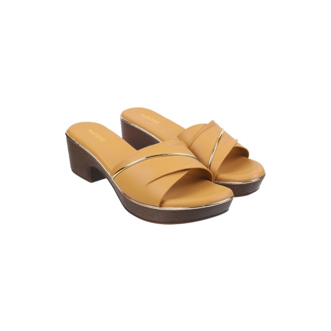Mochi Women Tan Casual Slip Ons (SKU: 41-800164-23-36)