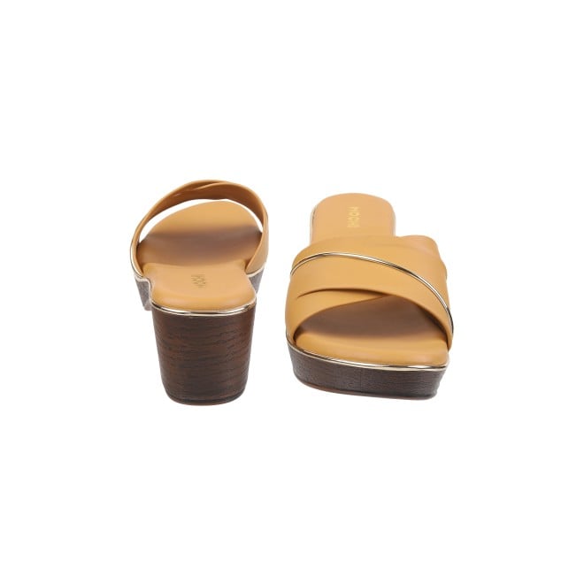 Mochi Women Tan Casual Slip Ons (SKU: 41-800164-23-36)