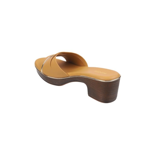 Mochi Women Tan Casual Slip Ons (SKU: 41-800164-23-36)
