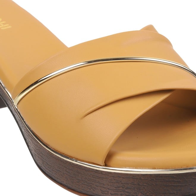 Mochi Women Tan Casual Slip Ons (SKU: 41-800164-23-36)