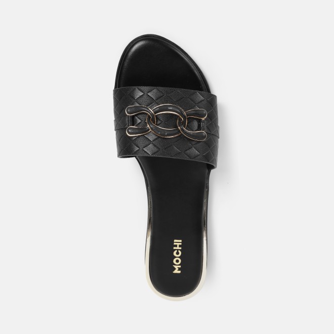 Mochi Women Black Casual Slip Ons (SKU: 41-800190-11-38)