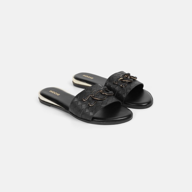 Mochi Women Black Casual Slip Ons (SKU: 41-800190-11-38)