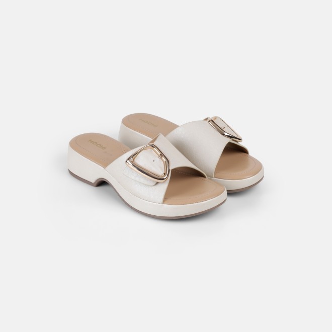 Mochi Women Off-white Casual Slippers (SKU: 41-800228-66-36)