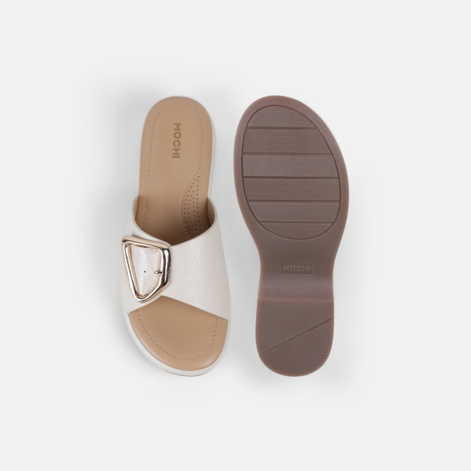 Mochi Women Off-white Casual Slippers (SKU: 41-800228-66-36)