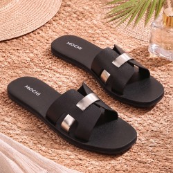 Mochi Women Black Casual Slip Ons
