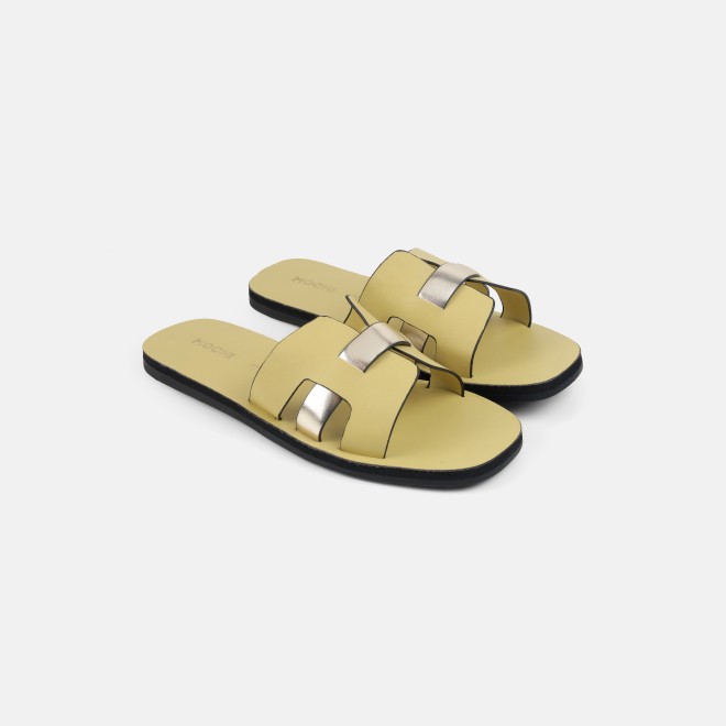 Mochi Women Yellow Casual Slip Ons (SKU: 41-809140-33-36)