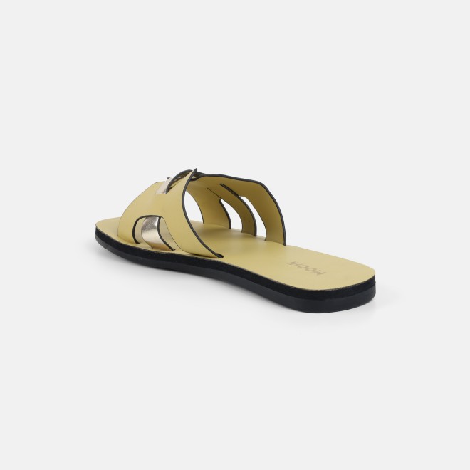 Mochi Women Yellow Casual Slip Ons (SKU: 41-809140-33-36)