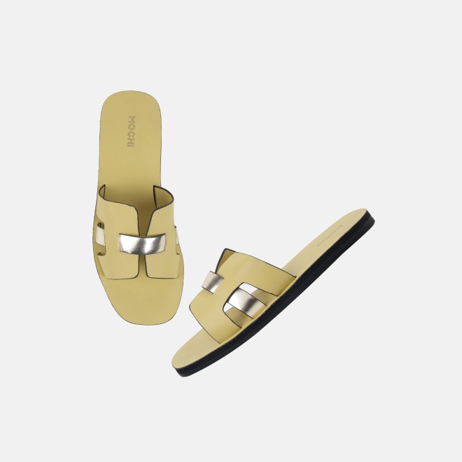 Mochi Women Yellow Casual Slip Ons (SKU: 41-809140-33-36)