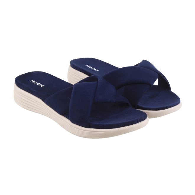 Mochi Women Blue-navy Casual Slippers (SKU: 41-900076-17-36)