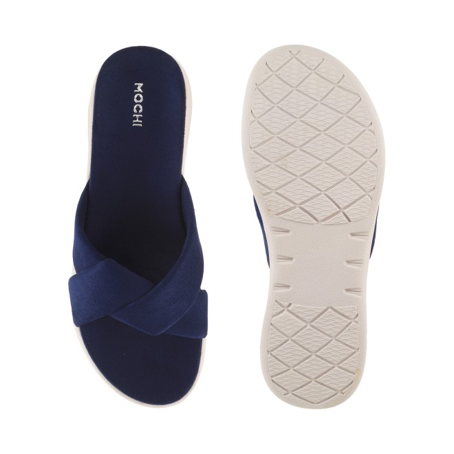 Mochi Women Blue-navy Casual Slippers (SKU: 41-900076-17-36)