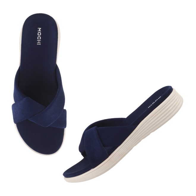 Mochi Women Blue-navy Casual Slippers (SKU: 41-900076-17-36)