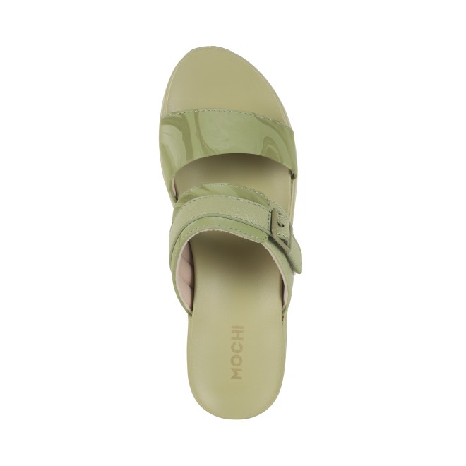 Mochi Women Green Casual Slip Ons (SKU: 41-900326-21-36)