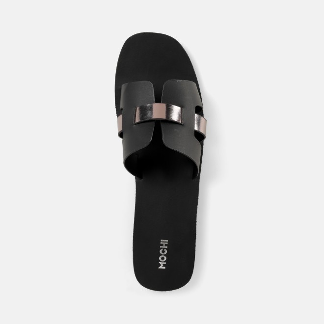Mochi Women Black Casual Slip Ons (SKU: 41-9140-11-36)