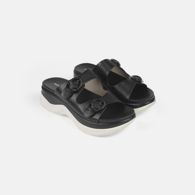 Mochi Women Black Casual Slip Ons (SKU: 41-9199-11-36)