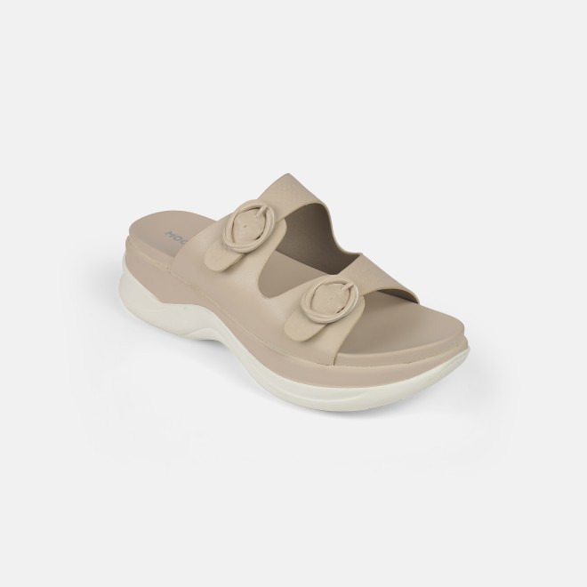 Mochi Women Beige Casual Slip Ons (SKU: 41-9199-20-40)