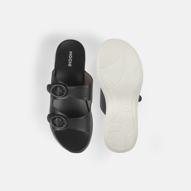 Mochi Women Black Casual Slip Ons (SKU: 41-9199-11-36)