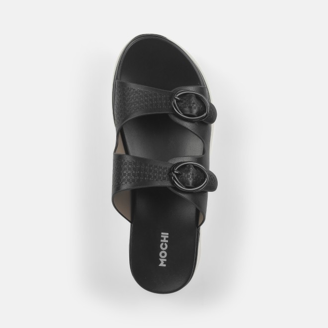 Mochi Women Black Casual Slip Ons (SKU: 41-9199-11-36)