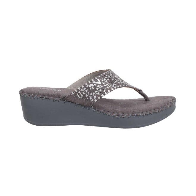 Mochi Women Grey Formal Slip Ons (SKU: 44-100-14-36)