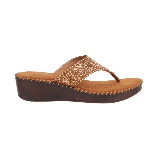 Mochi Women Tan Formal Slip Ons (SKU: 44-100-23-37)