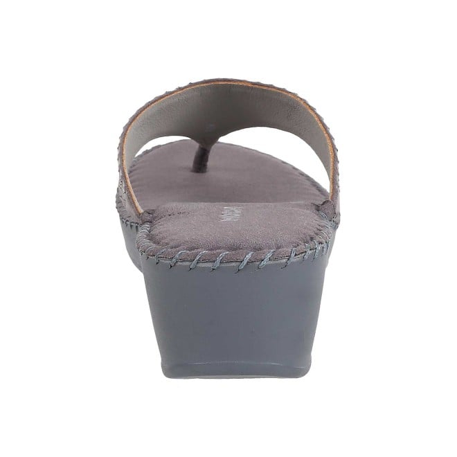 Mochi Women Grey Formal Slip Ons (SKU: 44-100-14-36)