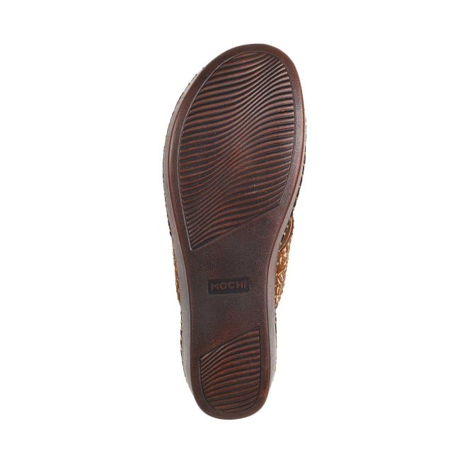Mochi Women Tan Formal Slip Ons (SKU: 44-100-23-37)
