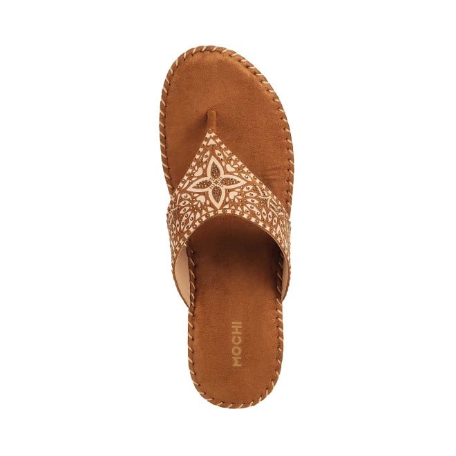 Mochi Women Tan Formal Slip Ons (SKU: 44-100-23-37)