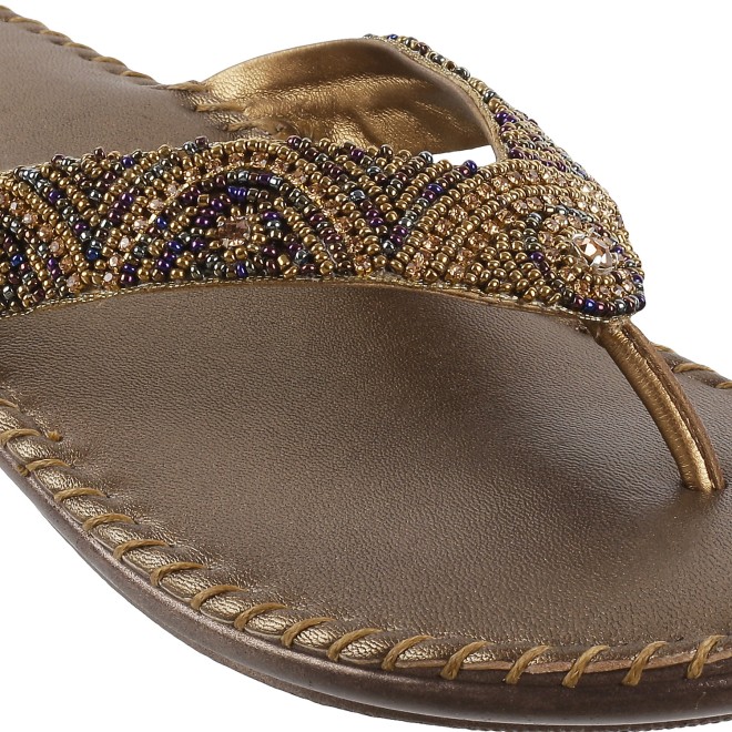 Mochi Women Antic-gold Casual Slippers (SKU: 44-1121L-28-43)