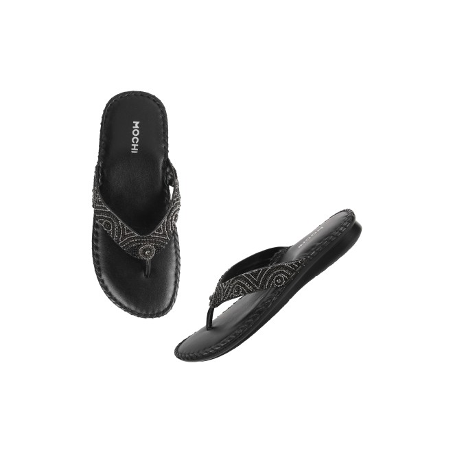 Mochi Women Black Casual Slippers (SKU: 44-1121L-11-43)
