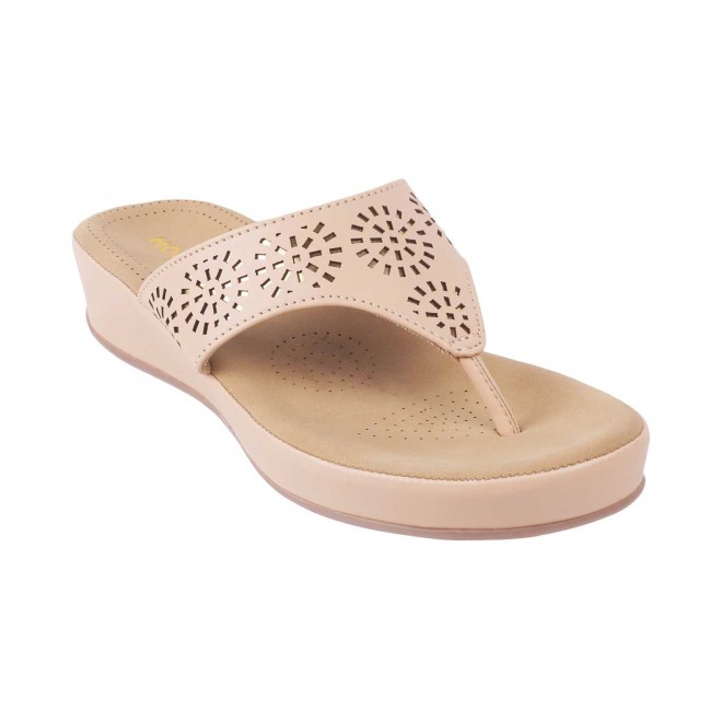 Mochi Women Beige Casual Slippers (SKU: 44-1420-20-36)