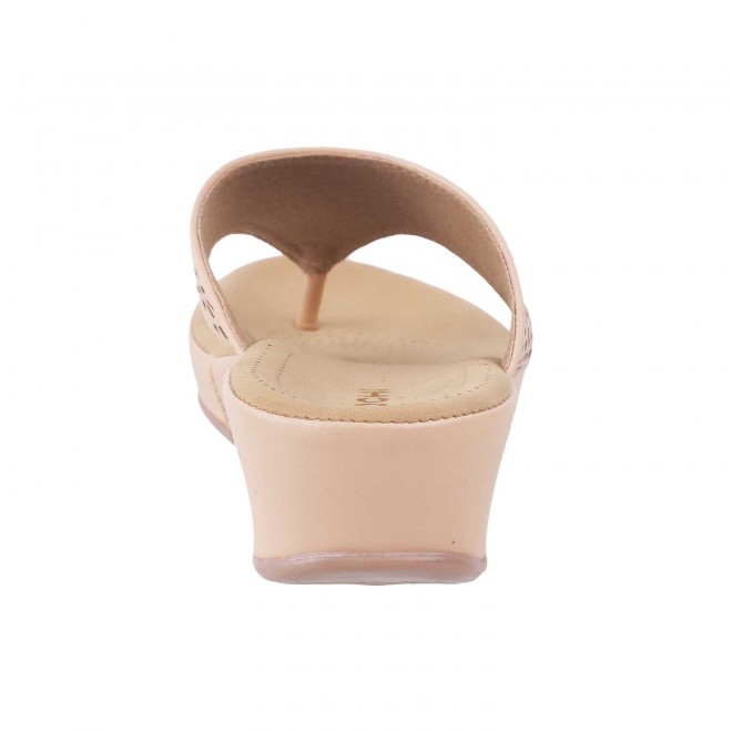 Mochi Women Beige Casual Slippers (SKU: 44-1420-20-36)