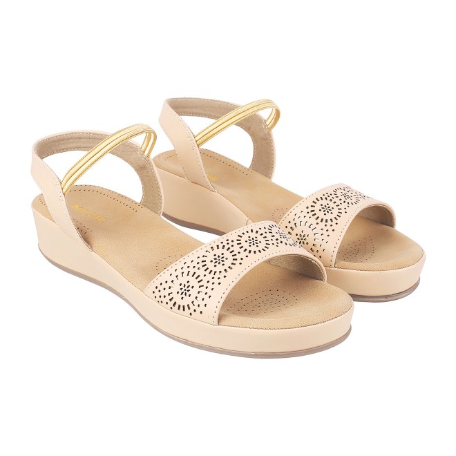 Mochi Women Beige Casual Sandals