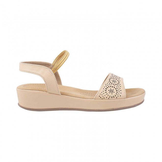 Mochi Women Beige Casual Sandals (SKU: 44-1481-20-36)
