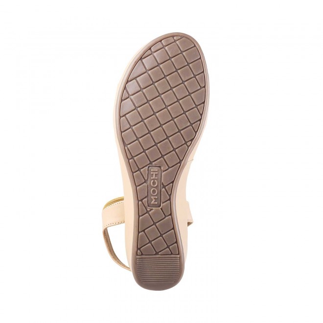 Mochi Women Beige Casual Sandals (SKU: 44-1481-20-36)