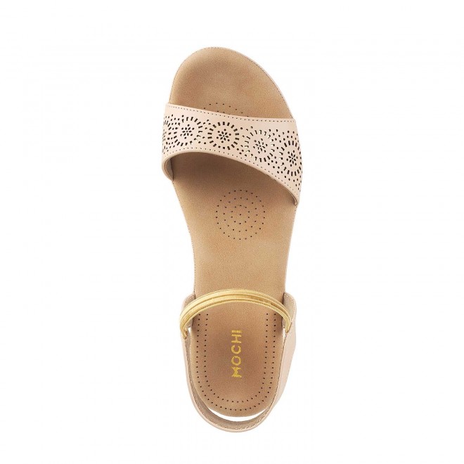 Mochi Women Beige Casual Sandals (SKU: 44-1481-20-36)