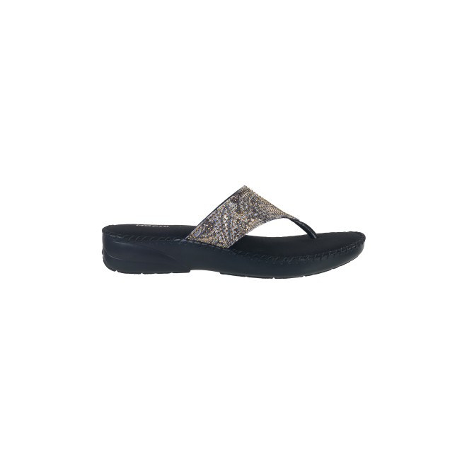 Mochi Women Black Casual Slippers (SKU: 44-167-11-37)