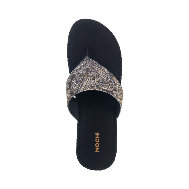 Mochi Women Black Casual Slippers (SKU: 44-167-11-37)