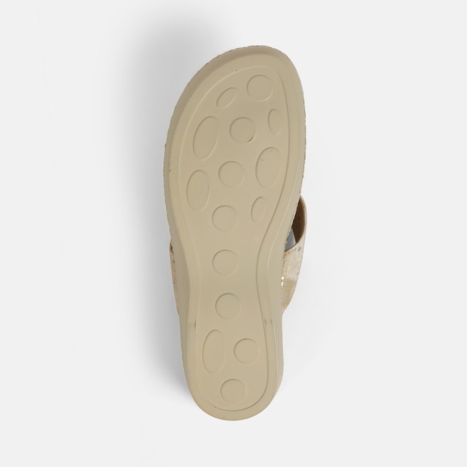 Mochi Women Beige Casual Slippers (SKU: 44-1675-20-36)