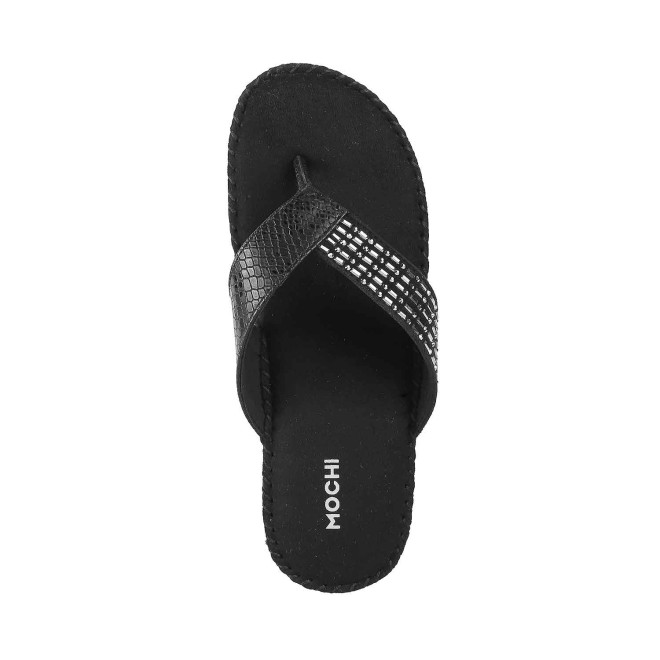 Mochi Women Black Casual Slippers (SKU: 44-1675-11-36)