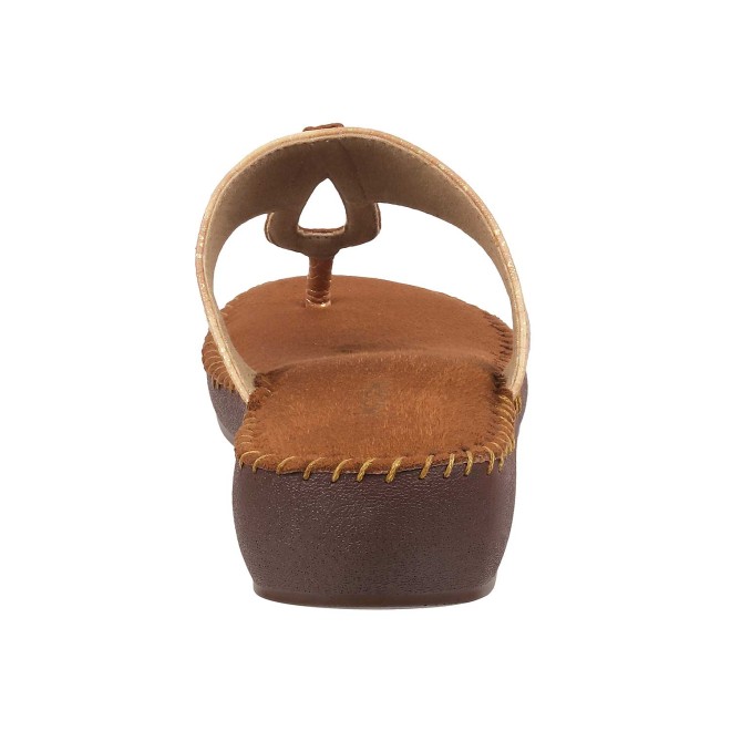 Mochi Women Antique-Gold Casual Slip Ons (SKU: 44-1677-28-36)