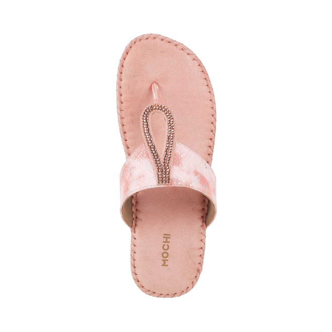 Mochi Women Rose-Gold Casual Slip Ons (SKU: 44-1677-52-36)