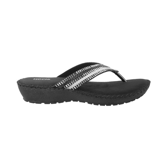 Mochi Women Black Casual Slippers (SKU: 44-1680-11-36)