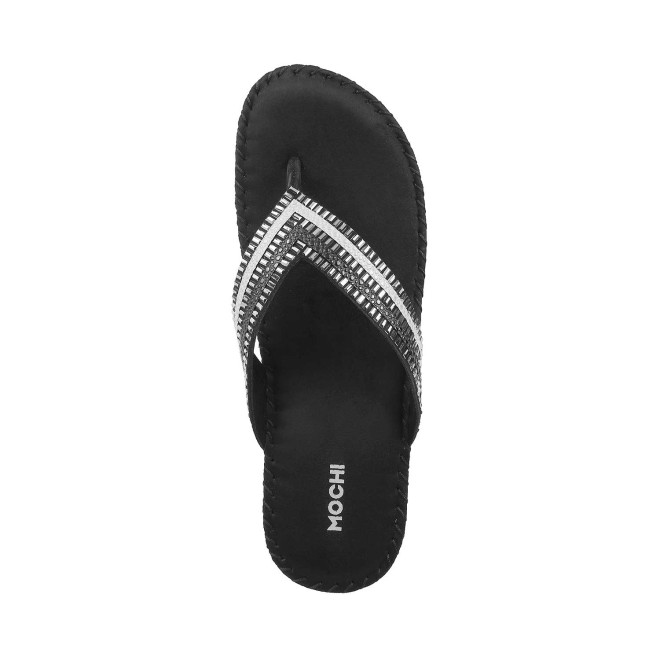 Mochi Women Black Casual Slippers (SKU: 44-1680-11-36)