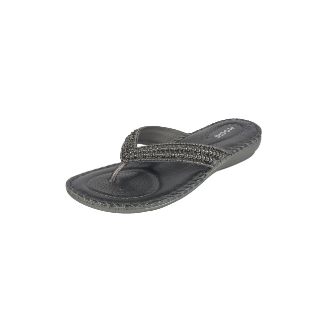 Mochi Women Gun-metal Casual Slippers (SKU: 44-169-29-42)