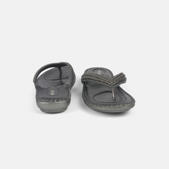 Mochi Women Gun-metal Casual Slippers (SKU: 44-169-29-42)