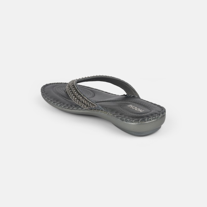 Mochi Women Gun-metal Casual Slippers (SKU: 44-169-29-42)
