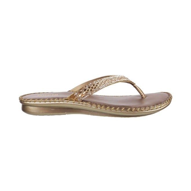 Mochi Women Antique-Gold Casual Slippers (SKU: 44-1723-28-37)