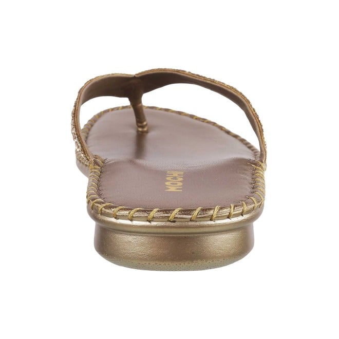 Mochi Women Antique-Gold Casual Slippers (SKU: 44-1723-28-37)
