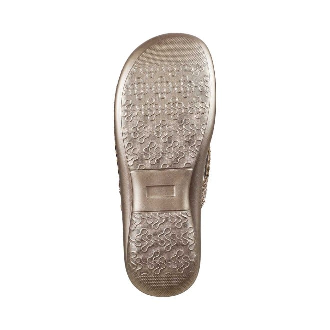 Mochi Women Antique-Gold Casual Slippers (SKU: 44-1723-28-37)