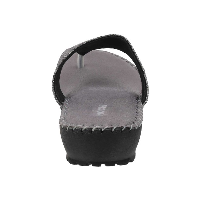Mochi Women Gun-Metal Casual Slippers (SKU: 44-1827-29-36)