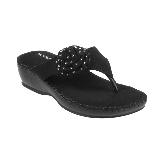 Mochi Women Black Casual Slippers (SKU: 44-2-11-36)